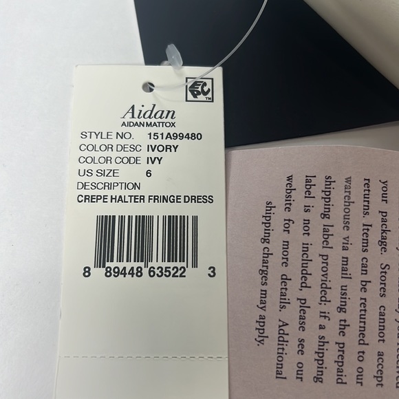 NWT fringe dress from Aidan US size 6 - Picture 8 of 8